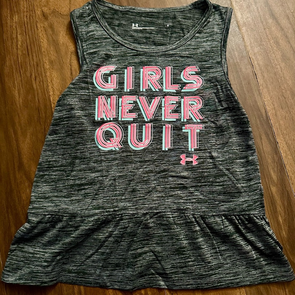 Under Armour Sleeveless Top - Heather Gray and Pink
